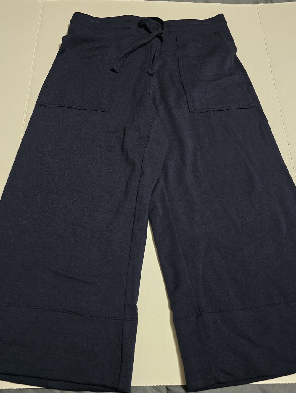 Quince SuperSoft Fleece Cropped Wide Leg Pants